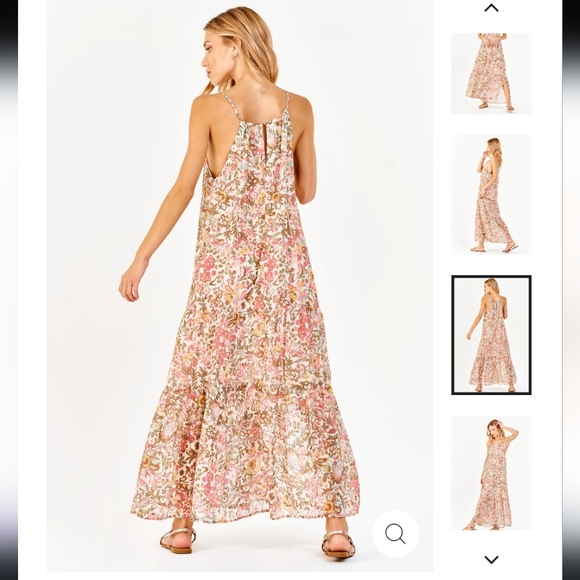 Dear John Ryo Strap halter Dress Spring Paisley Floral print  maxi NWT L… - Picture 3 of 7